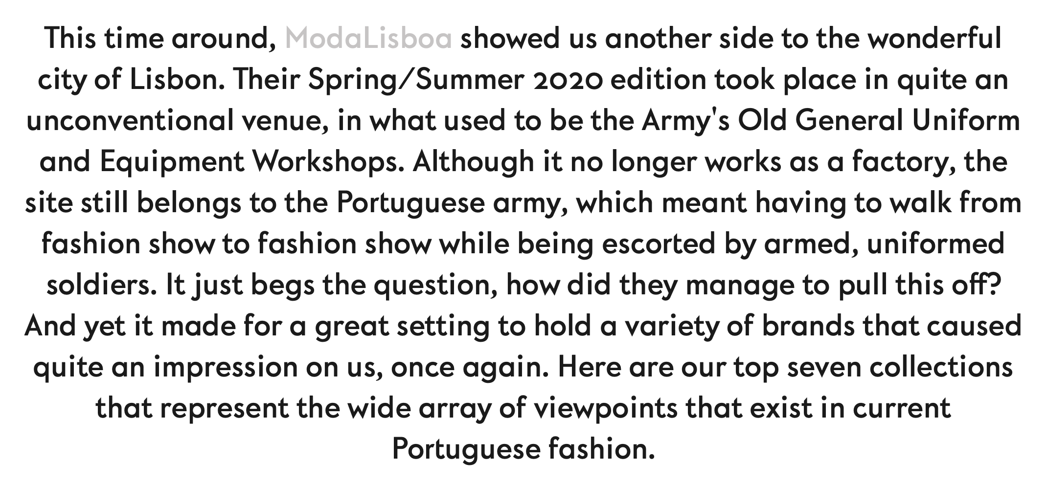 Kerry on Lisabon Fashion week 
